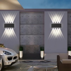 Brilagi - LED kültéri fali lámpatest FLAREBOX LED/8W/230V fekete IP65