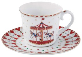 Karácsonyi porcelán teás csésze díszdobozban Christmas Wonderland