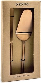 Rozsdamentes acél torta tálaló készlet 2 db-os Hestia – Bizzotto