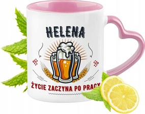 Helena Bögre Rózsaszín Szív Alakú Füllel Kávé Ajándék