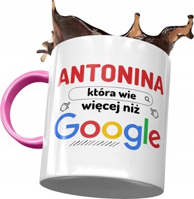 Rózsaszín Bögre Antonina Lányoknak Ajándék Nyomtatott Fotóval