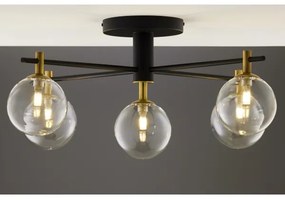 Jupiter 2035 - Felületre szerelhető csillár FIGARO 5xG9/10W/230V fekete/arany/bézs/átlátszó