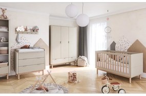 Bézs alacsony gyerek komód 100x52 cm Miloo – Pinio
