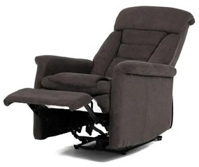 Relax fotel beépített elektromos vezérléssel, barna szövetkárpittal. TV-925 BR2