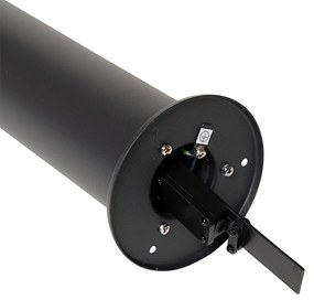 Kültéri állólámpa fekete füstös búrával 70 cm - Odense