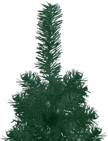 zöld vékony fél műkarácsonyfa állvánnyal 240 cm