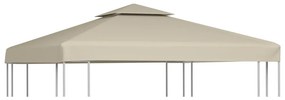 vidaXL bézs csere pavilon ponyvatető 310 g/m² 3 x 3 m
