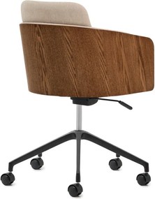 Barna kárpitozott irodai szék Madai – Kave Home