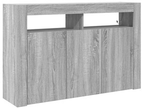 Oldalszekrény Szürke sonoma Műszaki fa 116 x 30 x 75 cm