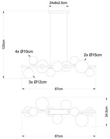 Globo 56140-9H - LED Csillár zsinóron RIHA 9xG9/3W/230V króm
