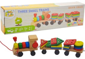 Fából készült vonat - logikai puzzle