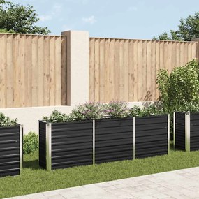 vidaXL antracitszürke horganyzott acél kerti magaságyás 240x40x77 cm