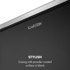 Klarstein Trash Gordon, pedálos szemétkosár, 30l/2 x 15l, csöndes, PP, nemesacél, fekete