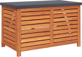 vidaXL tömör eukaliptuszfa kerti tárolóláda 90x48x55 cm