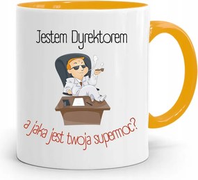 Igazgatónak Sárga Bögre Én Vagyok Az Igazgató A fényképes nyomtatással