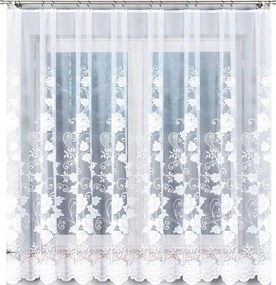 Jacquard függöny mintás 023006 , magasság 180cm, fehér színben (méterenként)