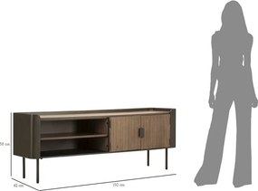 Barna jegenyefenyő TV-állvány 150x58 cm Toronto – Mauro Ferretti