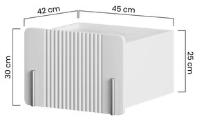 Malmi fali éjjeliszekrény fiókkal 45 cm - fekete matt / arany