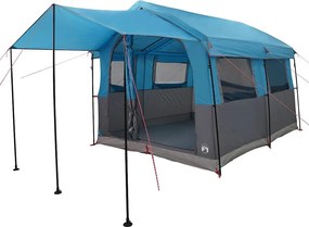 vidaXL Családi sátor 4 személyes Kék és Szürke 324 x 255 x 230 cm