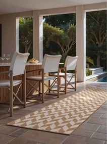 Krémszínű-natúr színű kültéri-beltéri futószőnyeg 80x200 cm Haringey Terrick – Ted Baker