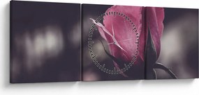 Kép - Rózsa virág részlete (órával) (90x30 cm)