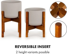 Fox & Fern Thorn, virágcserép, állvánnyal, 50-es évek stílusa, 2 méret