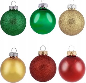 Karácsonyfadísz szett 30 db-os – Arany-Piros-Zöld