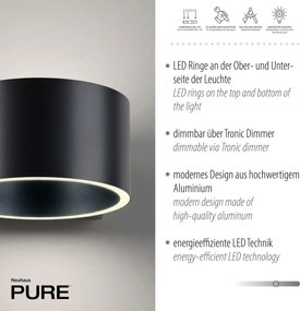 Paul Neuhaus modern fali lámpa pure clipse szürke pln8561-15
