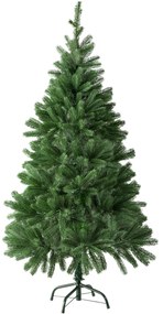 tectake 402819 karácsonyi élethű műfenyő, fém állvánnyal - 140 cm, 470 zöld csúcsok és fröccsöntött tűlevelek