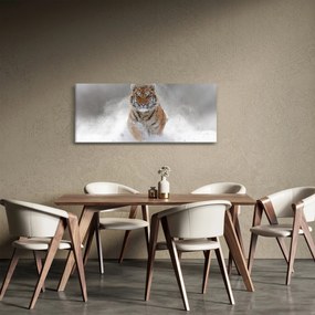 Futó tigris a hóban képe (120x50 cm)