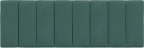 sötétzöld bársony fejtámla párna Hanko 140 cm