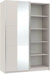 LUSE 2 tolóajtós ruhásszekrény + tükör | Kasmír