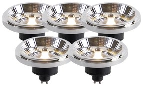 5 db-os készlet GU10 LED izzó AR111 11W 820lm 3000K