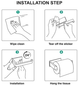 Öntapadós WC-papír tartó - Eowihor