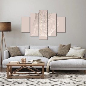 Kép - Bézs színű levelek N⁰2 (150x105 cm)