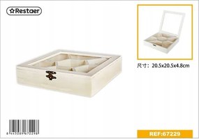 Fából készült ékszertároló üvegdoboz