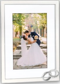 Esküvői képkeret 10x15 fém ezüst