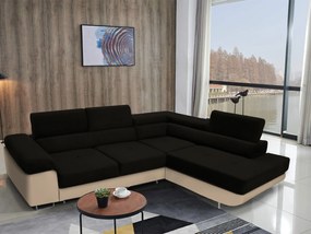 Sarok ülőgarnitúra Ascend L (fekete + bézs) (J). 1056902
