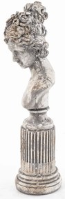 Szobor Dekorfigura Dekoratív cement Szürke 36x11x9cm