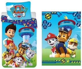 Mancs Őrjárat gyerek, ovis ágyneműhuzat és polár takaró szett (Tower Adventure)