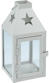 Hey star fém lámpás szürke, 8 x 8 x 17 cm