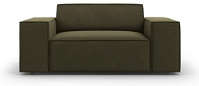 Zöld bársony fotel Jodie – Micadoni Home