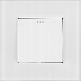 Keresztkapcsoló szimpla üveg fehér Miuun