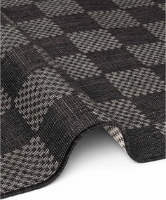 Fekete-krémszínű kültéri-beltéri futószőnyeg 80x200 cm Haringey Dorothy – Ted Baker