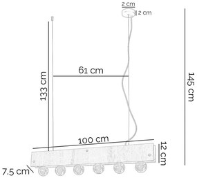 ONLI - Csillár zsinóron ARGO 6xE27/22W/230V szürke