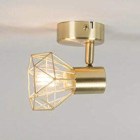 2 db-os készlet Art Deco spotlámpa réz forgó és dönthető - Mosh