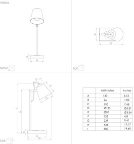 Eglo 900626 - LED Dimmelhető lámpa vezeték nélküli töltéssel LACEY LED/5,5W/230V