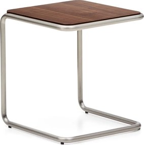 Tárolóasztal diófa dekorral 42x42 cm Tarsel – Kave Home