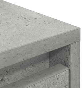 betonszürke szerelt fa szekrény fiókkal 55,5x34x119,5 cm