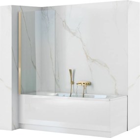 Rea Elegant Gold zuhanyparaván 80 cm egyrészes arany fényes/átlátszó üveg REA-W5601